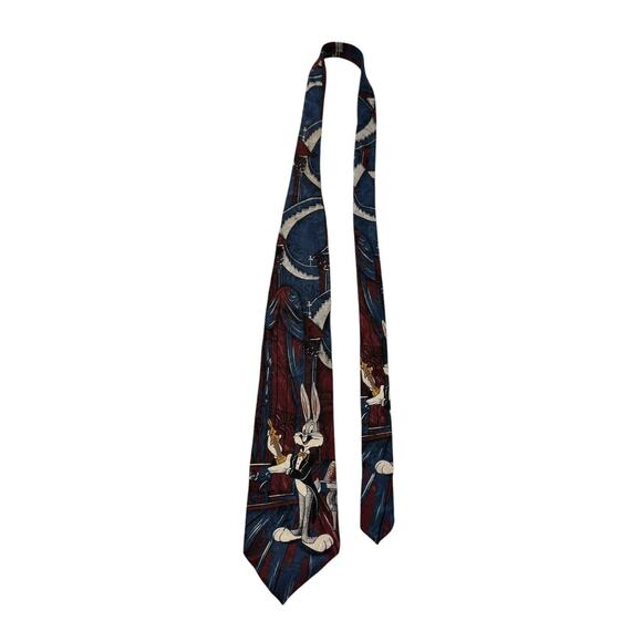 Looney Tunes Bugs Bunny Award Show You Oscar Vintage Cartoon Necktie - Picture 2 of 7